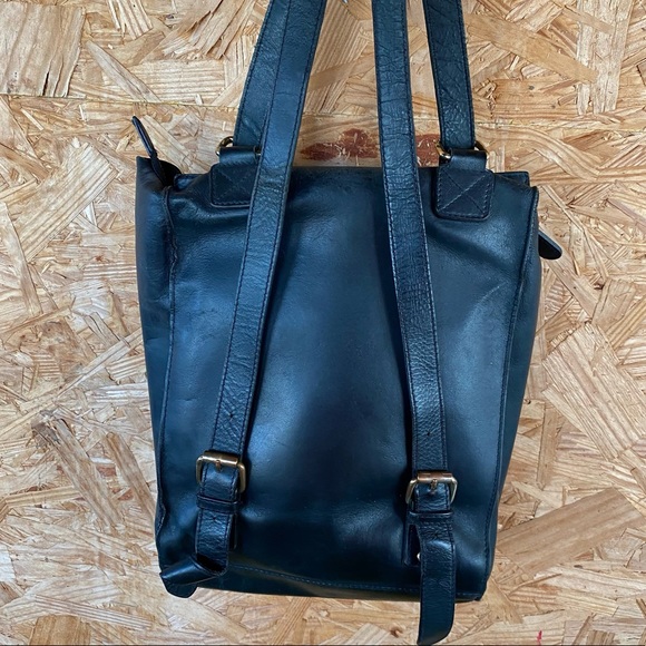 Asos black square leather backpack purse medium - Picture 10 of 10